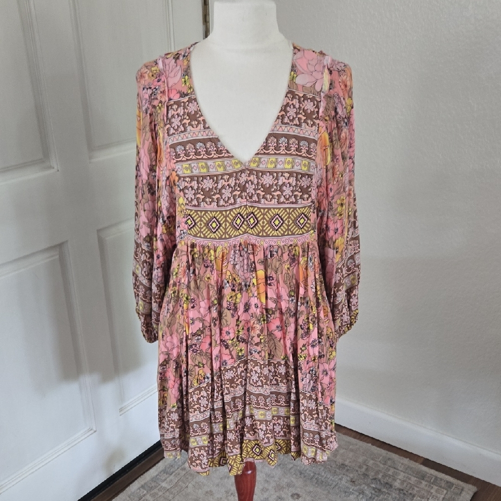 GiGiO USA Pink Floral Boho Top